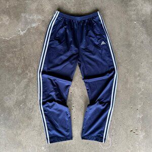 Vintage Adidas Navy Baggy Tearaway Track Pants • Y2K • Streetwear • Size M